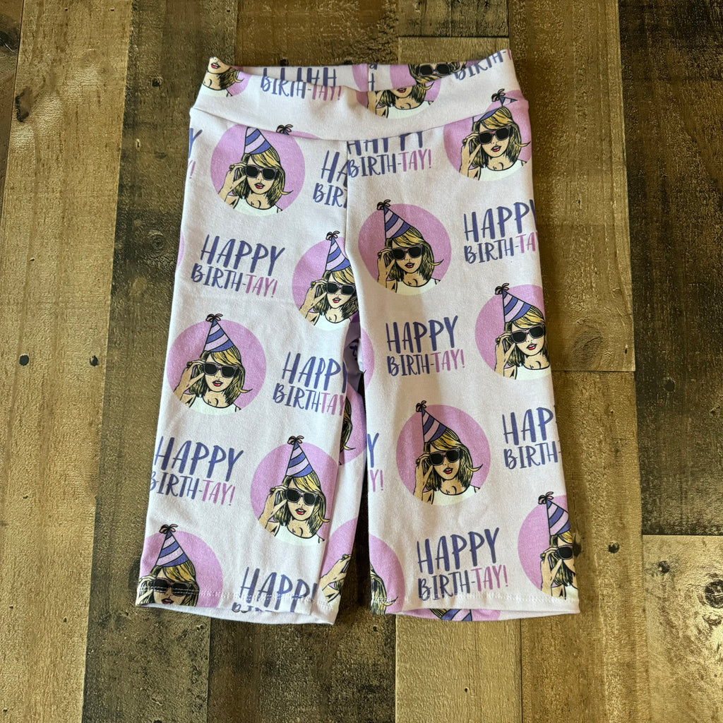 Happy Birth-Tay Biker Shorts