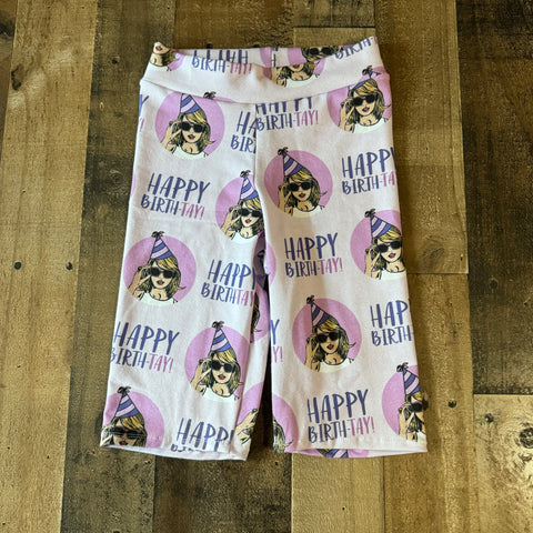 Happy Birth-Tay Biker Shorts