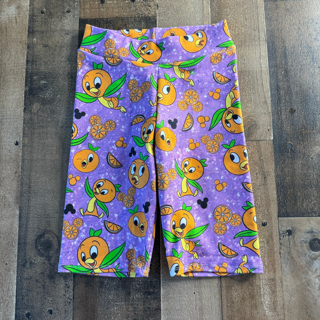 Orange Bird Biker Shorts