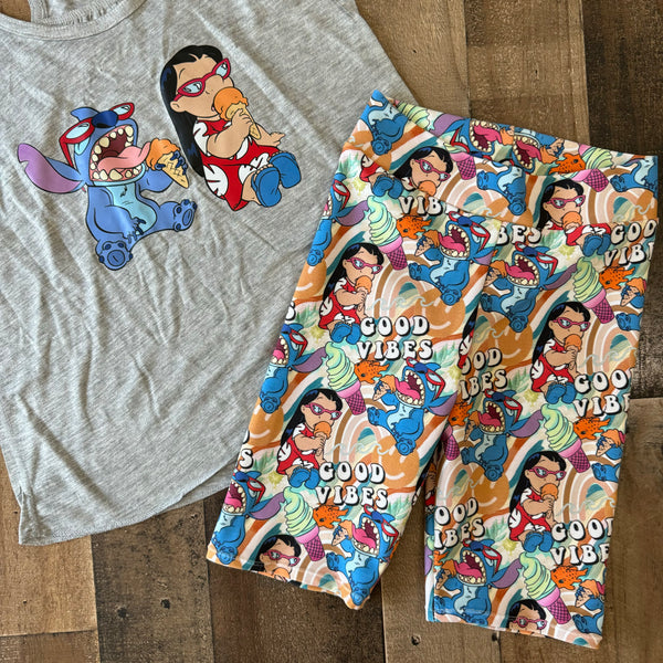 Good Vibes Stitch Biker Shorts