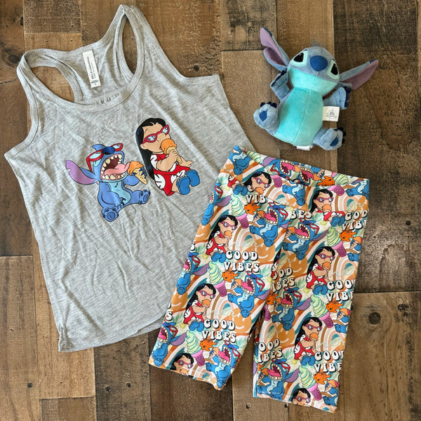 Good Vibes Stitch Biker Shorts