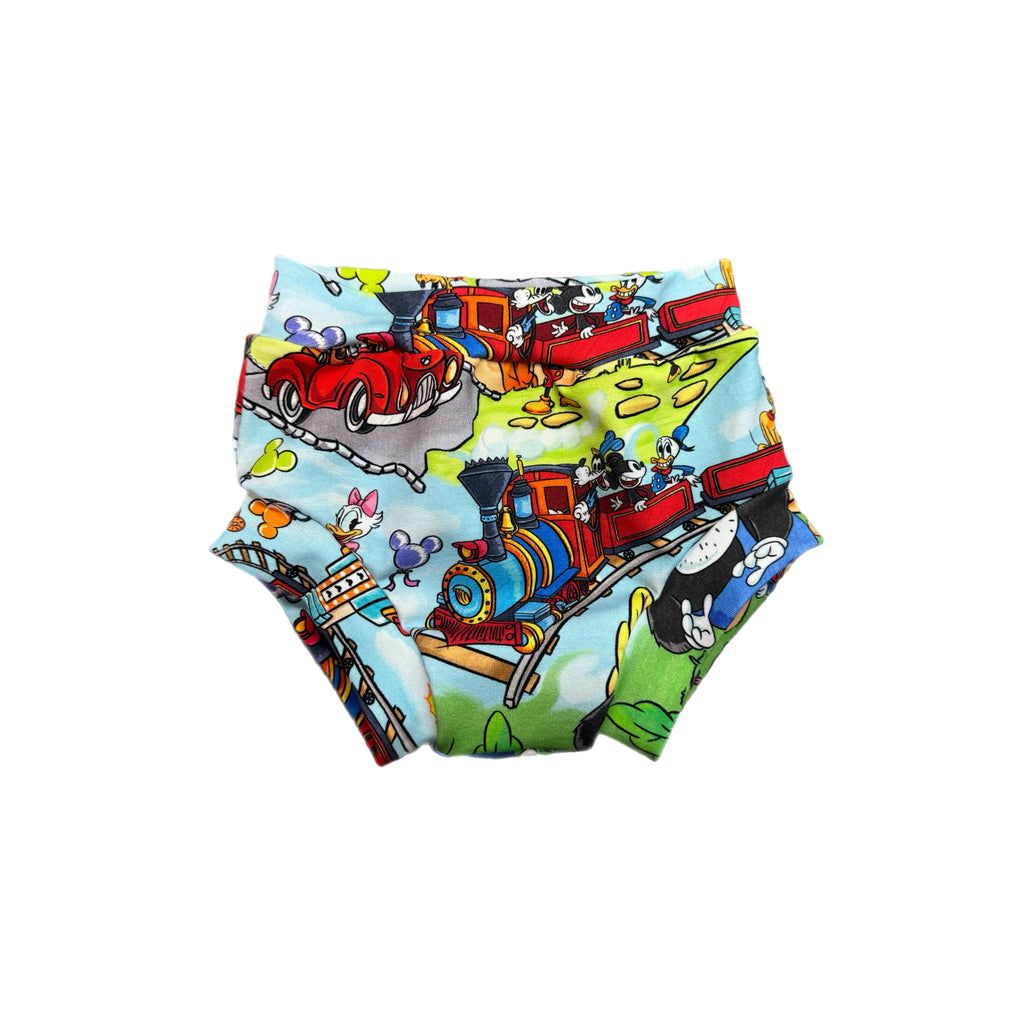 6/9 month runaway railway bummies