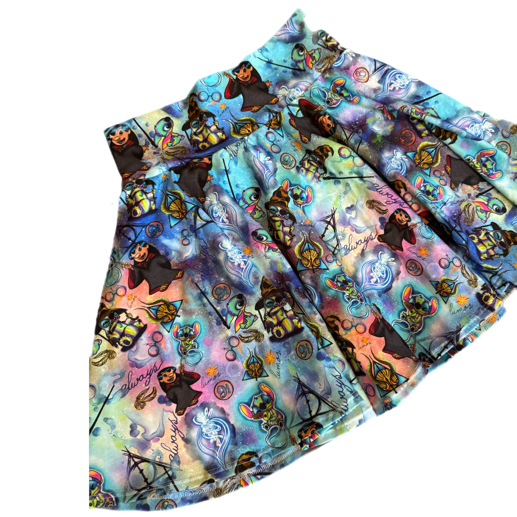 8Y Wizard Alien Skater Skirt