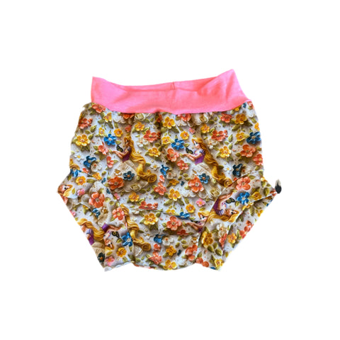 2/3t Floral Long Hair Princess bummies