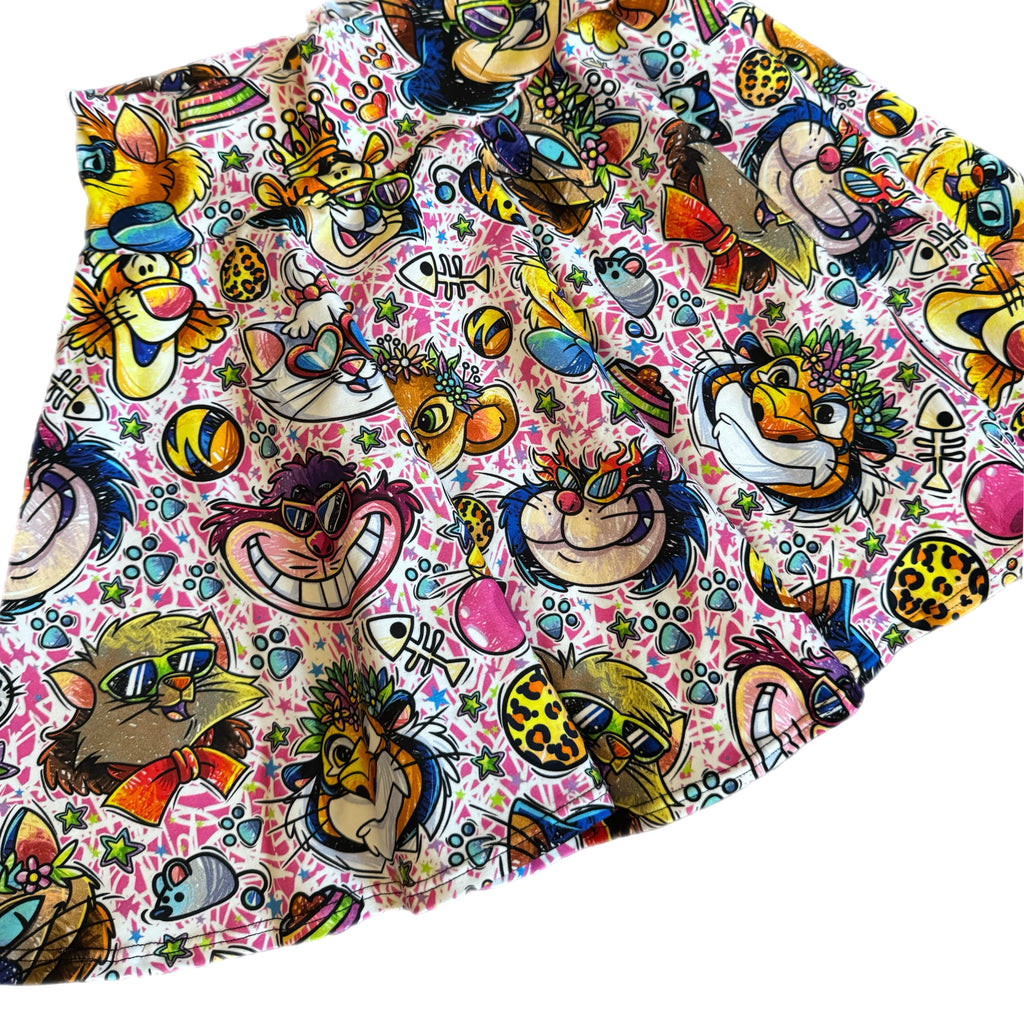 6/7 Cool Cats Skater Skirt