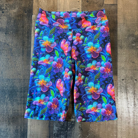 Neon Stitched Floral bikers
