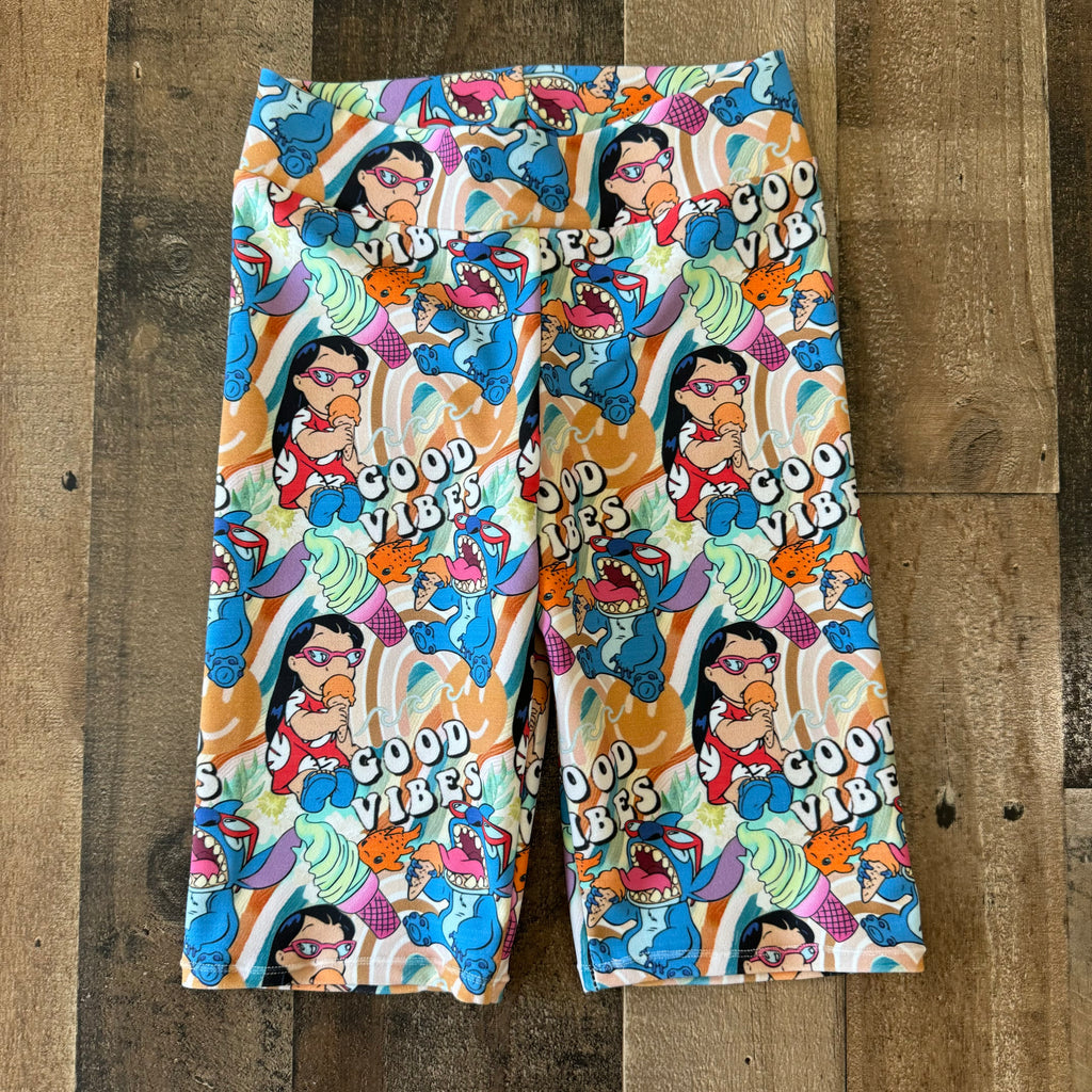 Good Vibes Stitch Biker Shorts