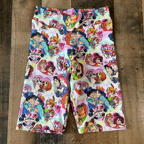 Magic Couples Heart Biker Shorts