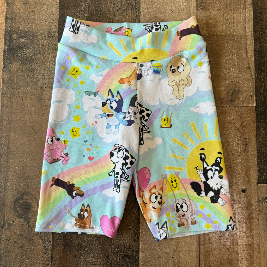 Rainbow Bluey Biker Shorts