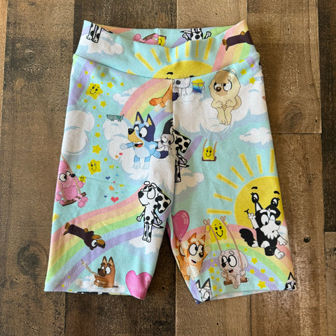 Rainbow Bluey Biker Shorts