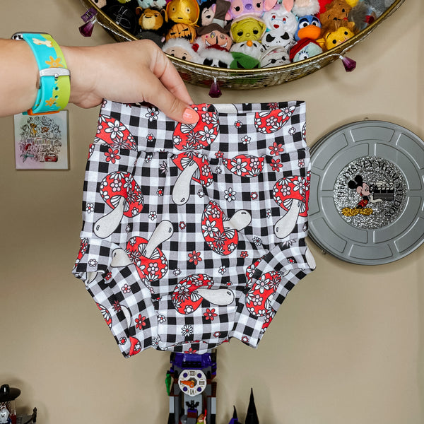 Mushroom Plaid Bummies