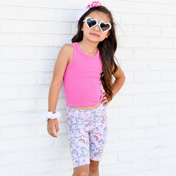 Unicorn Donut Biker Shorts