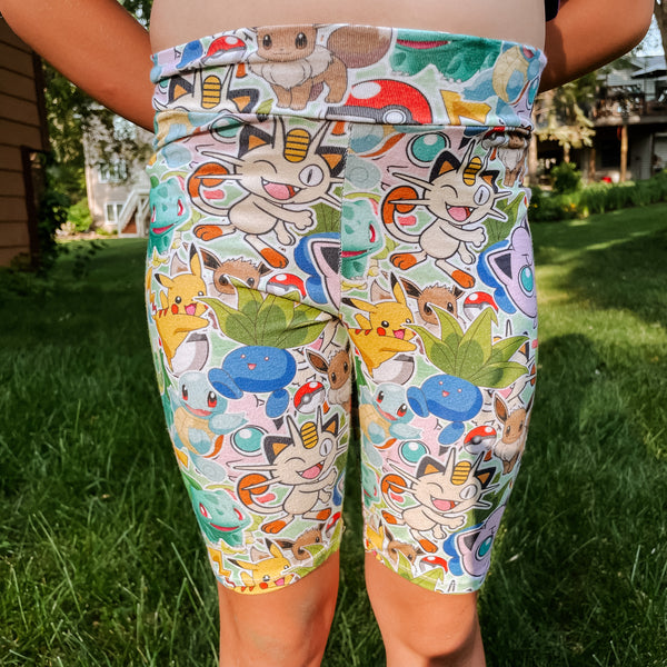 Green Pokemon Biker Shorts