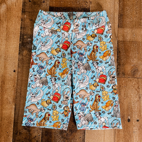 Scribble Dogs Biker Shorts