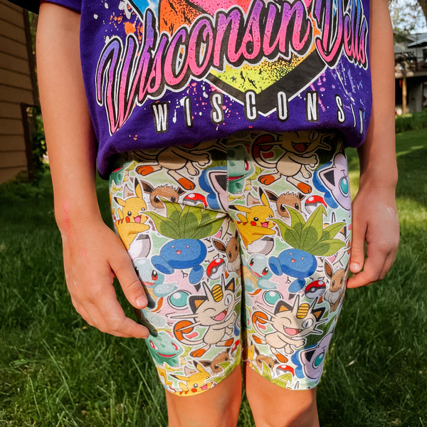 Green Pokemon Biker Shorts